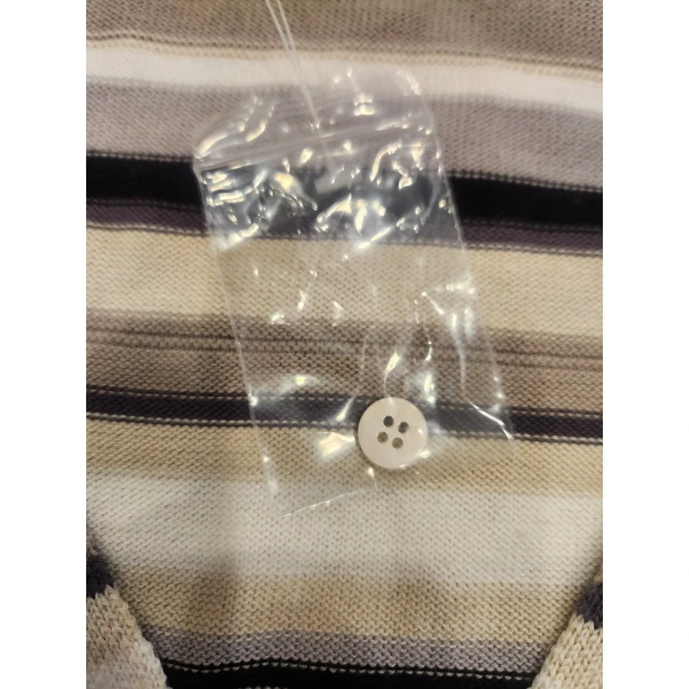 Isaac Mizrahi Cream Tan Nuetral Button Fron Cardigan Sweater Size Medium NWOT